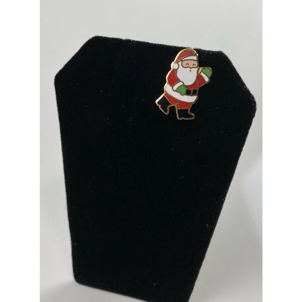 Vintage 1983 Hallmark Santa Claus Lapel Pin Gold Tone Christmas Holiday Brooch E